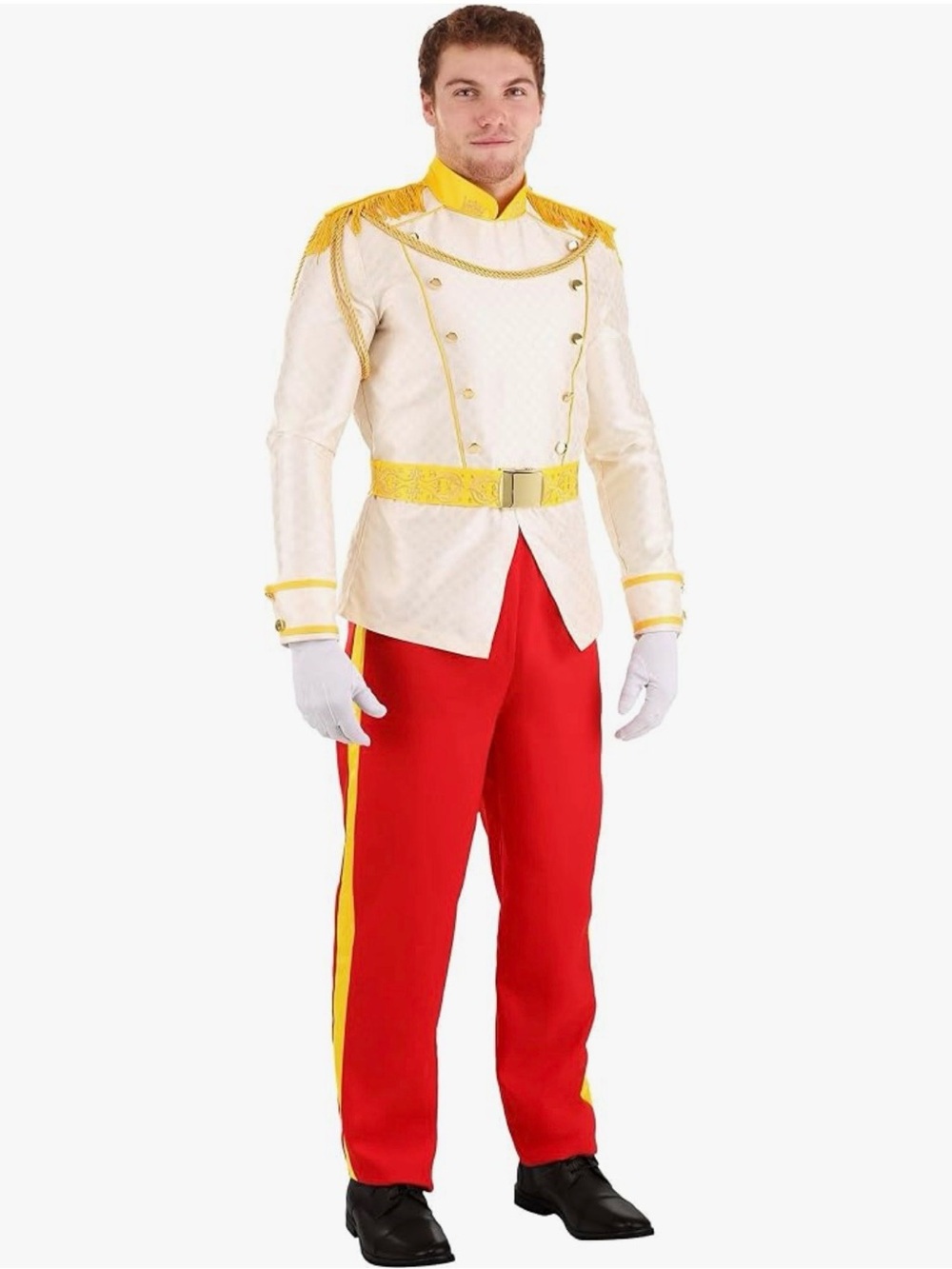 Disney Prince Costume Jacket and Red Pants with Yellow Trim